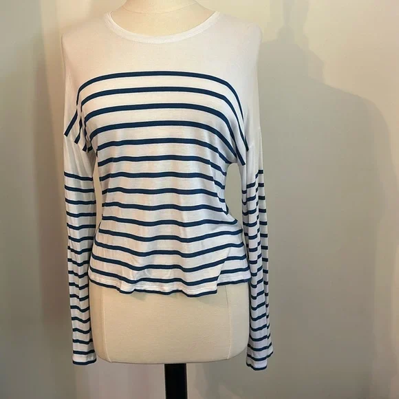 La Ligne x 2 Bundle Striped Long Sleeve T Shirts S / M - Picture 2 of 14